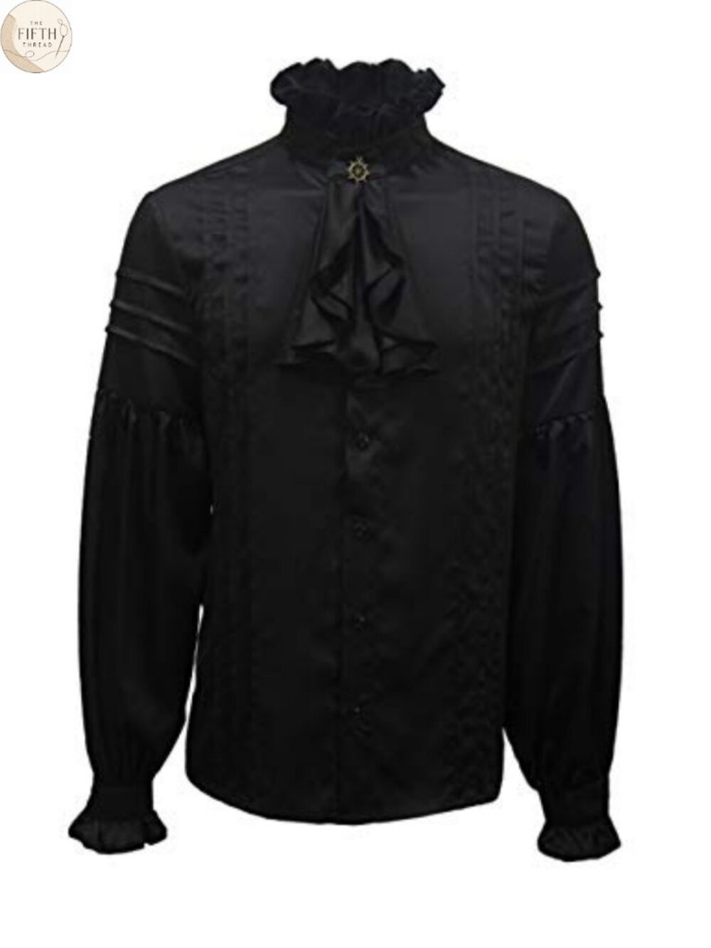 Mens Pirate Shirt Renaissance Victorian Gothic Chiffon Costume Button